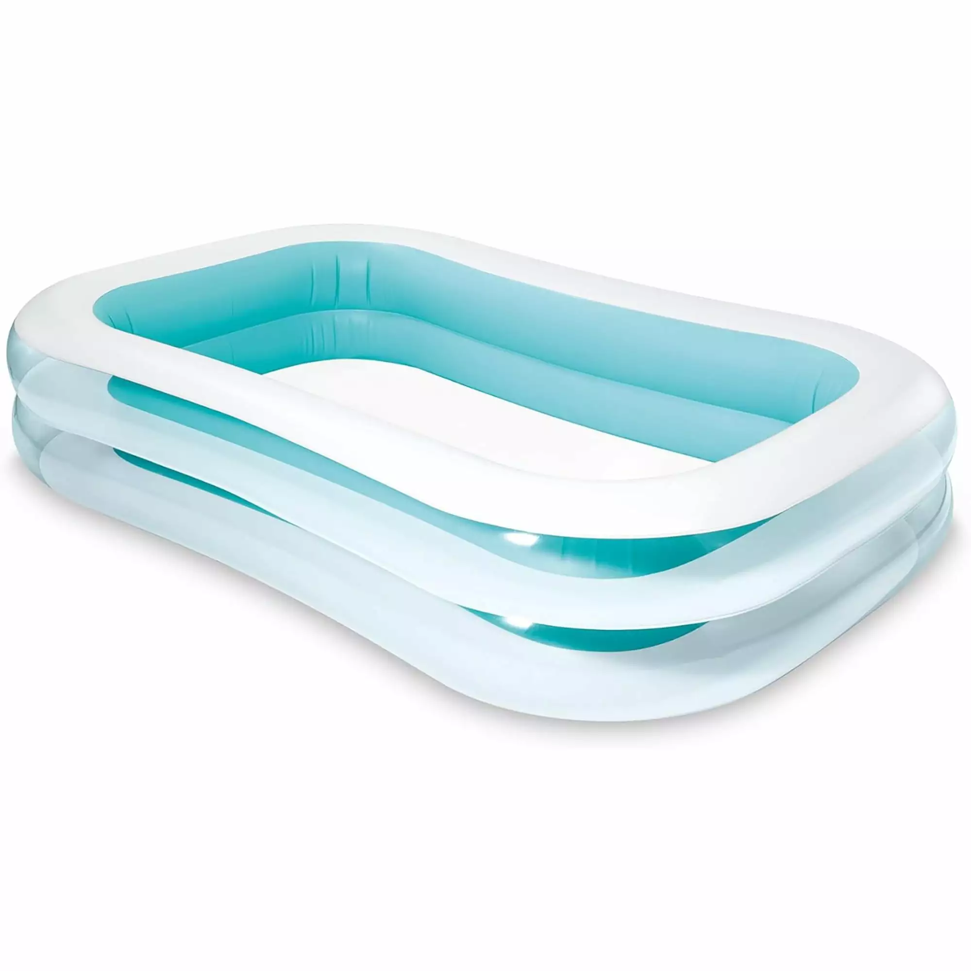 Inflatable 8.5ft x 5.75ft Swim Center Family Pool Blue & White 103lx69wx22h