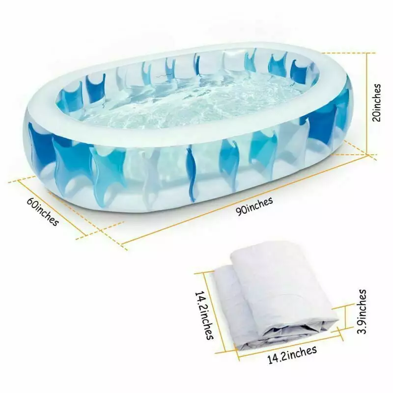 Outdoor Kids Pool Inflatable Swimming Pool Garden Summer Adult & Kiddie Pools 1