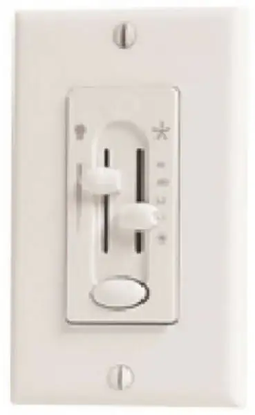 Hunter Fan 27183 Fan and Light Dual Slide Wall Control Preset