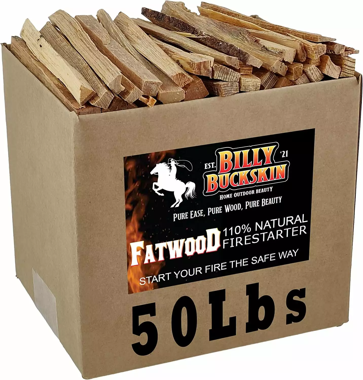 50 lb Fatwood Fire Starter Sticks Easy Safe Fire Starter Any Weather Conditions LukeMax
