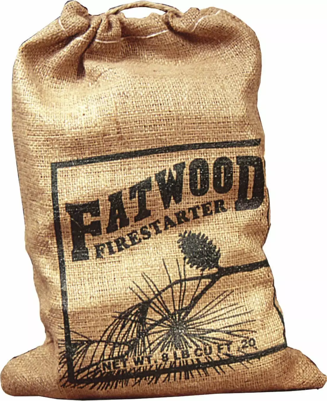 Wood Products Int'l 9908 Fatwood Burlap Bag Firestarter 8-Lbs Pack 6 Indoor and Outdoor Use