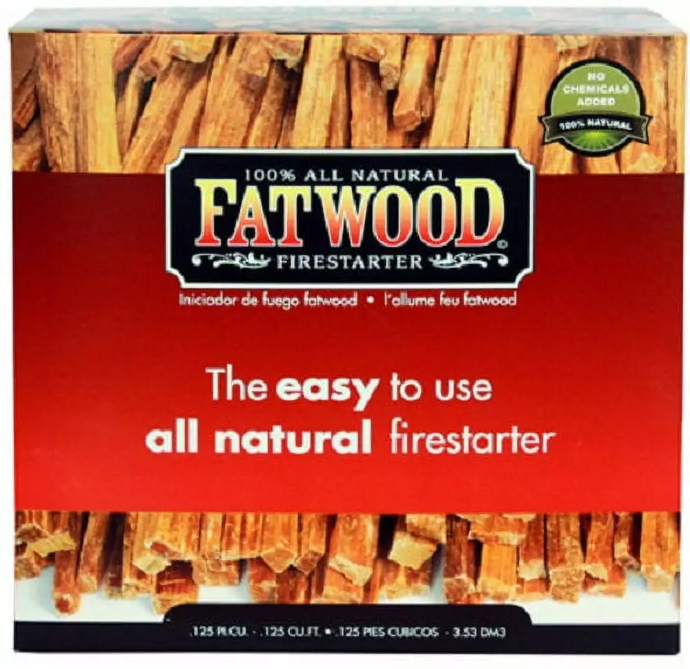 Wood Products 9987 5 LB Box 0.125 Cubic Feet Fatwood Firestarter Quantity 4