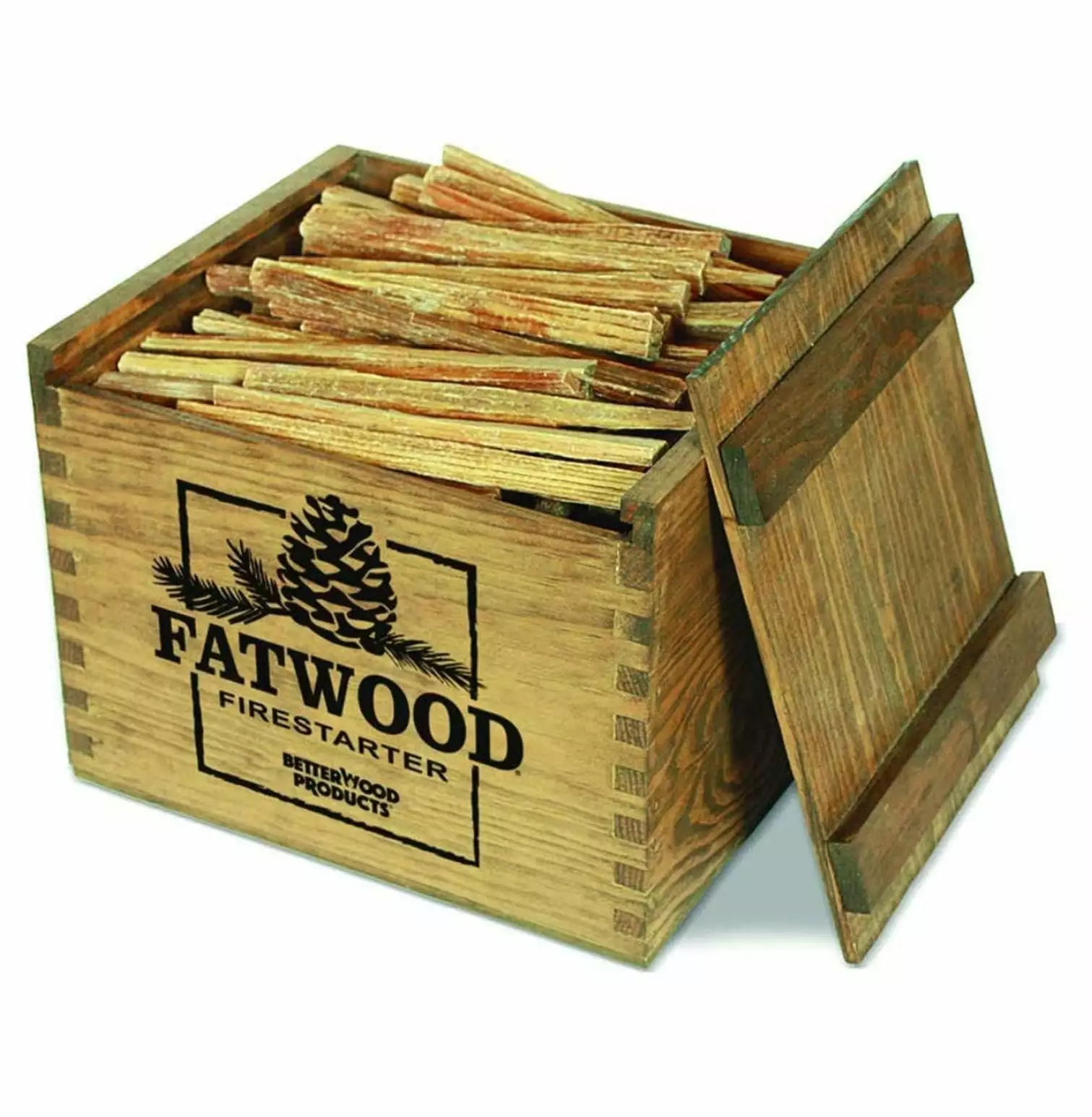 ZAWkirJ Fatwood Firestarter Wooden Crate 12 Pounds