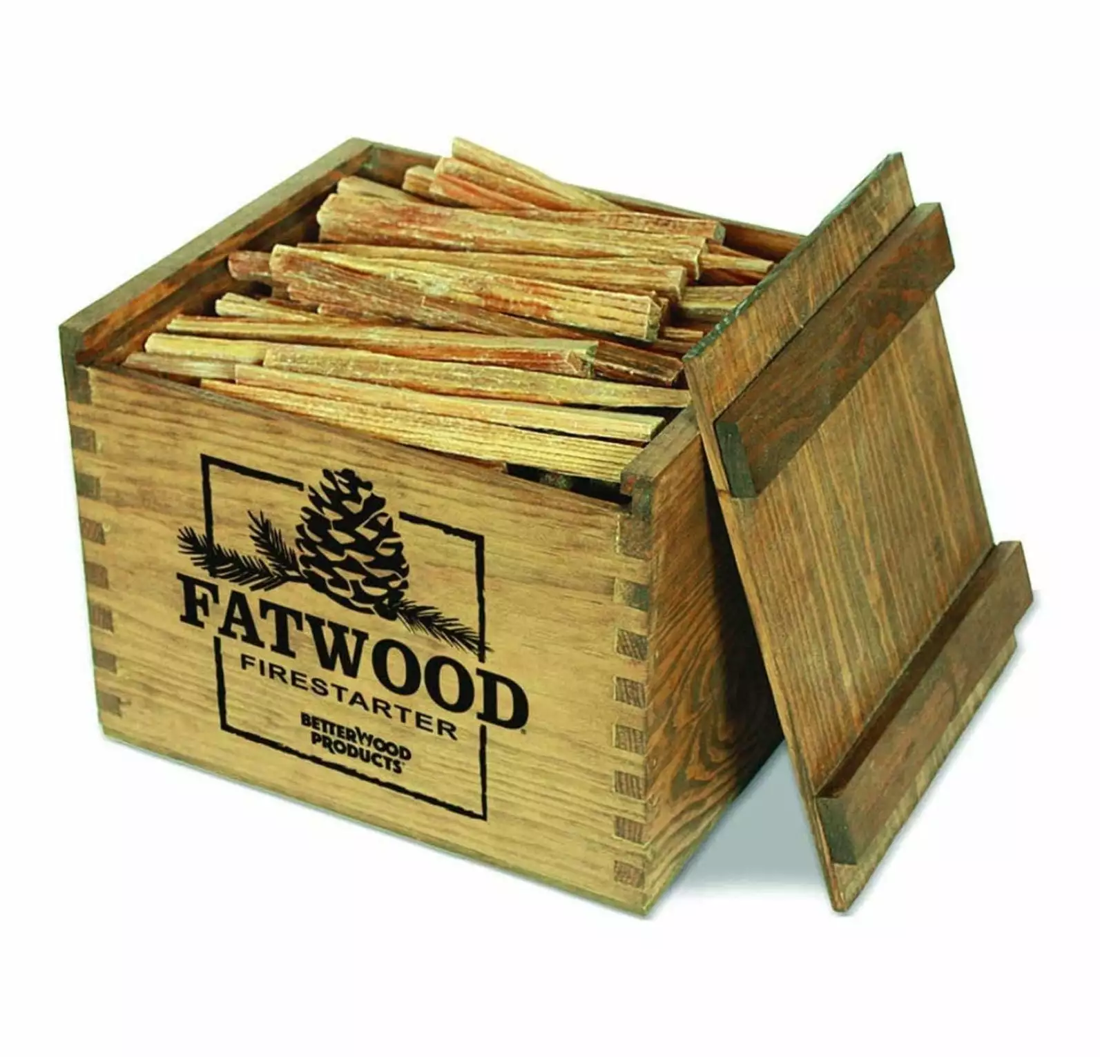 Zazesaby Fatwood Firestarter Wooden Crate 12 Pounds