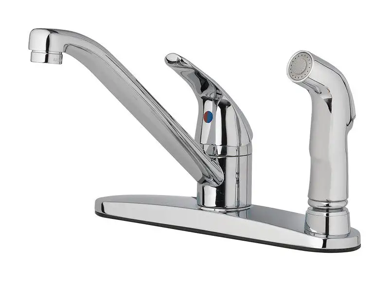 OakBrook Essentials One Handle Chrome Kitchen Faucet Side Sprayer