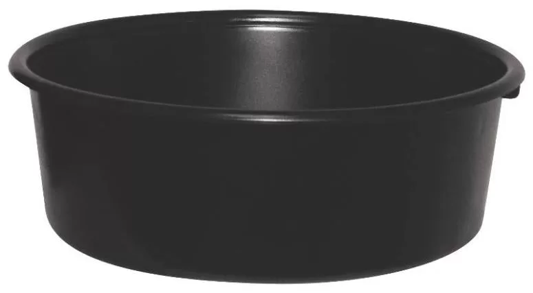 Fortex MP5BX Black Feed Pan 5 Qt Durable Animal Feeding Dish