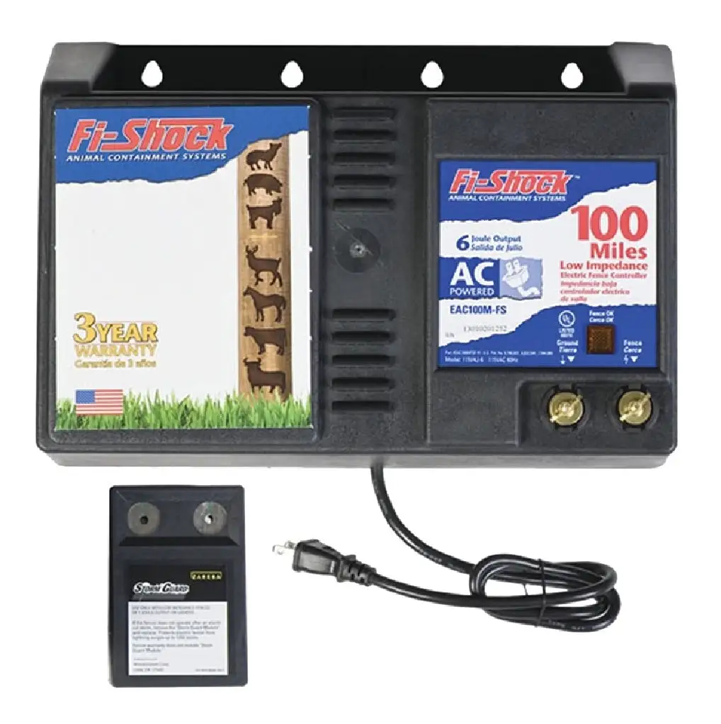 Zareba EAC100M-Z/FS Fence Charger 100 Mile Electric Fence Energizer Livestock