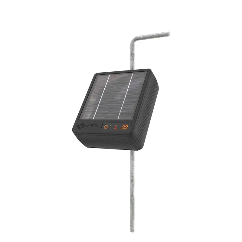 Gallagher S6 Solar-Powered Fence Energizer .74 mi. Black Livestock Control