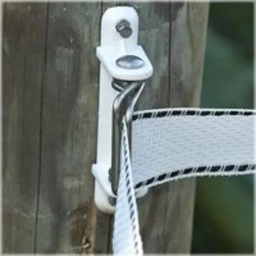 Fi-Shock PAWPC-FS Wood Post Polytape Corner Insulator - White Electric Fencing