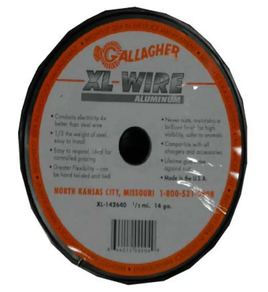 Gallagher AXL142640 XL Aluminum Electric Fence/Utility Wire 14-Gauge 2640 ft