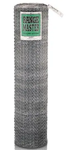 Deacero Rangemaster Galvanized Poultry Netting 1x60x150 Feet 20 Gauge