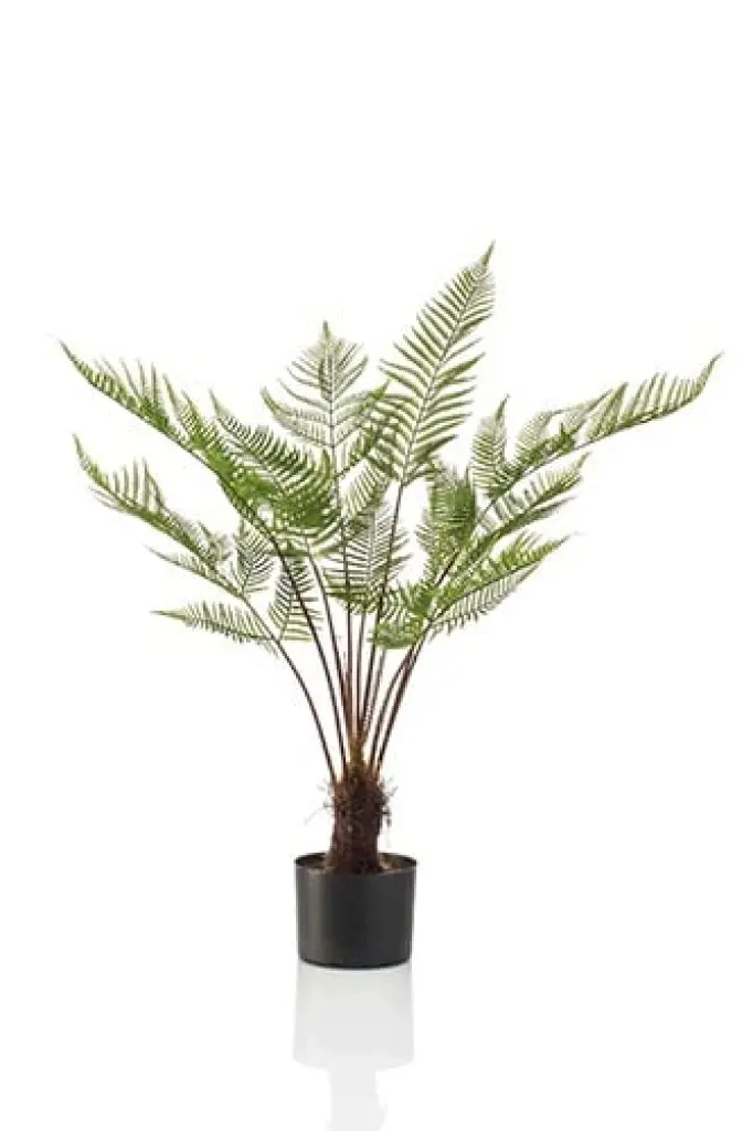 2 Pack Potted Artificial Green Plants Faux Fern Office Home Decor