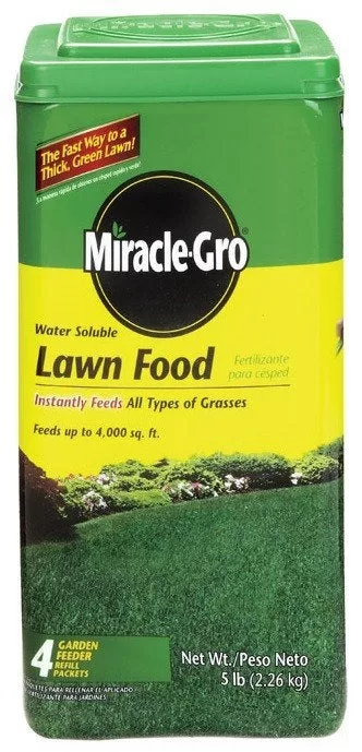 Scotts 100183 Miracle-Gro Lawn Food 5 Lb 4000 sq. ft 4 Pack Healthy Green Grass