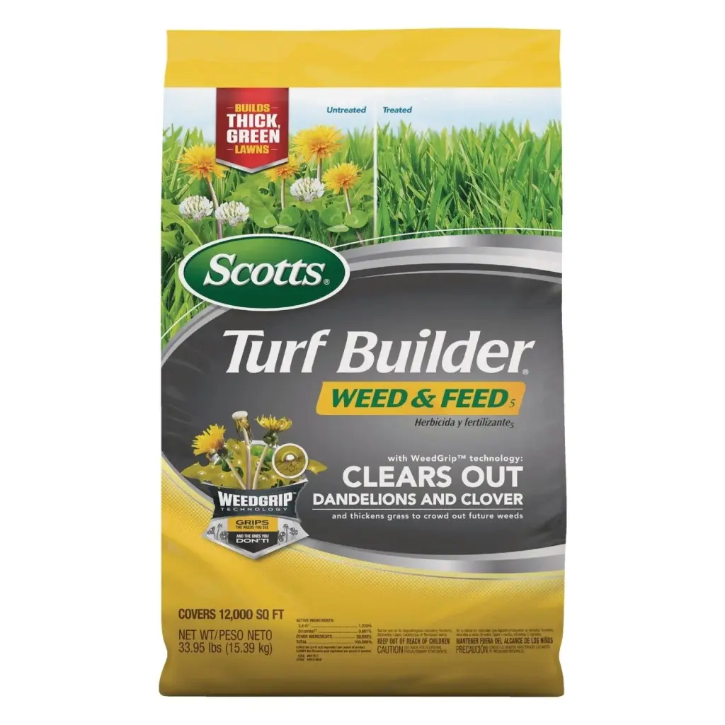 Scotts Turf Builder Weed & Feed 12,000 Sq. ft. - Lawn Fertilizer and Weed Killer