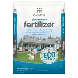Slow-Release Organic Lawn Fertilizer 2,500 Sq. Ft. Coverage Natural Grass Food EcoScraps