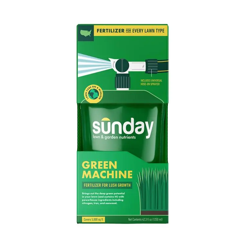 Sunday All-Purpose Lawn Fertilizer All Grasses 5000 sq ft Pack 4
