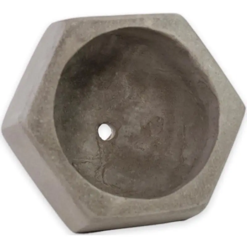 Avera Products 6 Inch D Fiber Cement Polygon Planter Natural Pack 4