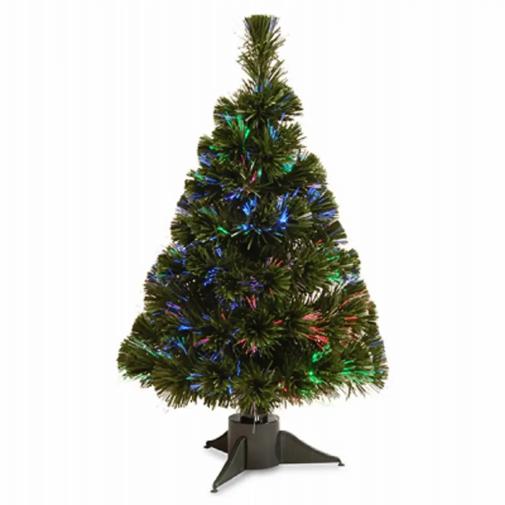 National Tree SZI7-172-24B Evergreen Ice Fiber Optic Artificial Tree 24 Inch