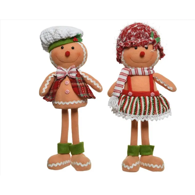 Decoris Gingerbread Boy/Girl Figurine 15.75 . Pack 6 Christmas Decorations