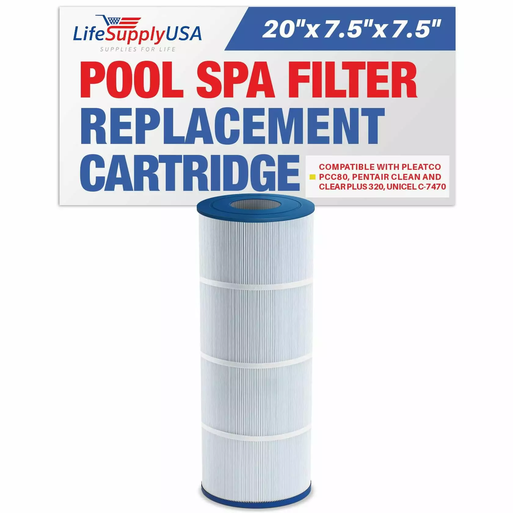 LifeSupplyUSA Pool Filter Cartridge Replacement Pentair Clean and Clear Plus 320