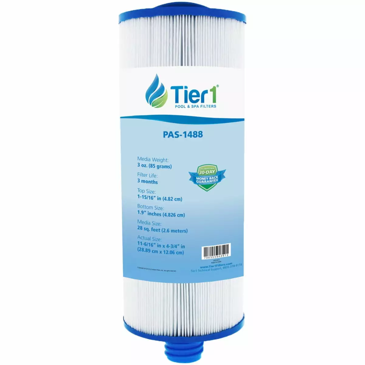 Tier1 Pool Spa Filter Cartridge Replacement Saratoga Spa Pleatco PSG27.5 Filbur FC-0194 28 sq ft