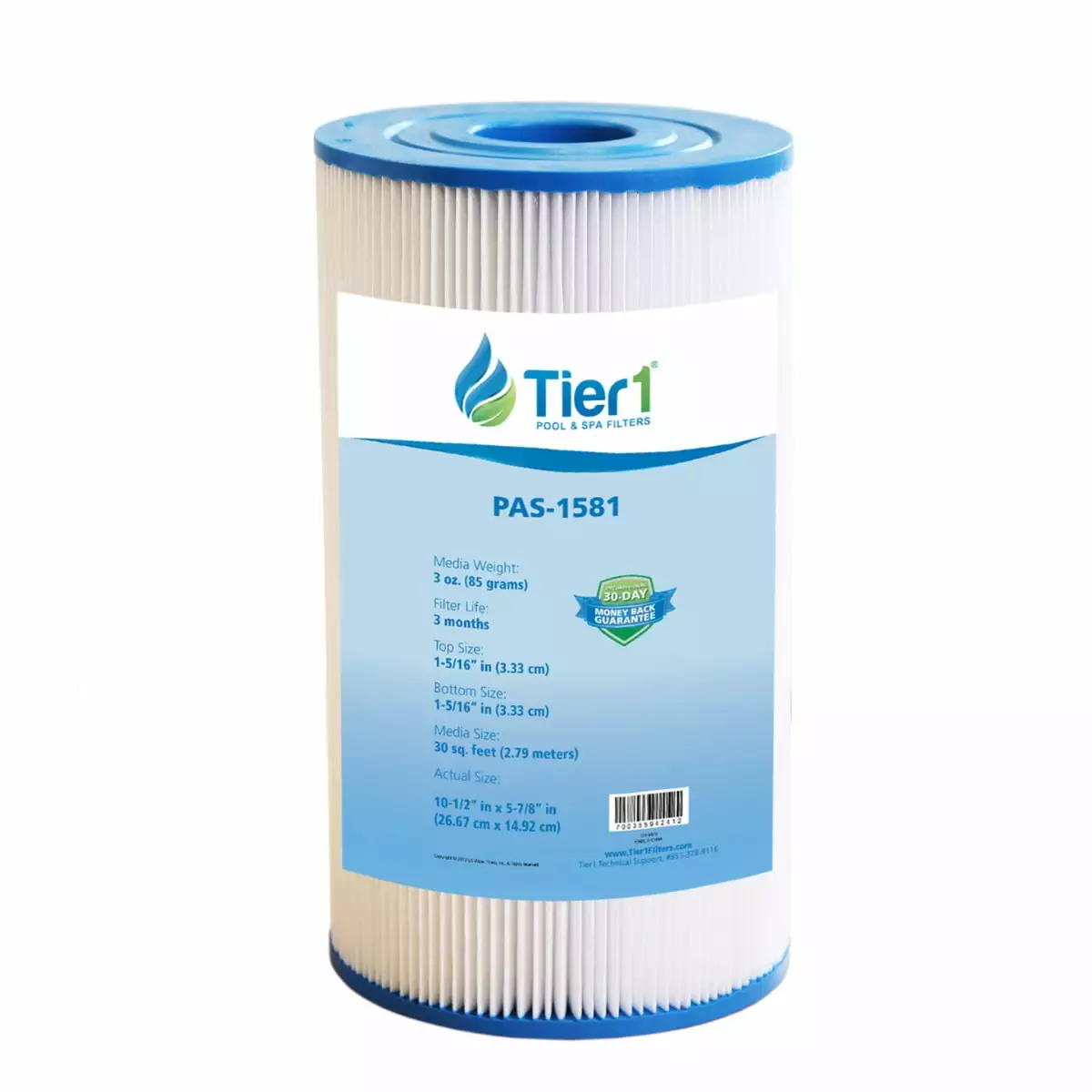 Tier1 Pool Spa Filter Cartridge Replacement Watkins 31489 Filbur FC-3915 Unicel C-6330 30 sq ft