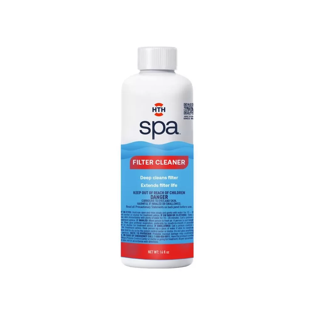 HTH 86123 Spa Liquid Filter Cleaner 16 oz Swimming Pool Maintenance Solution