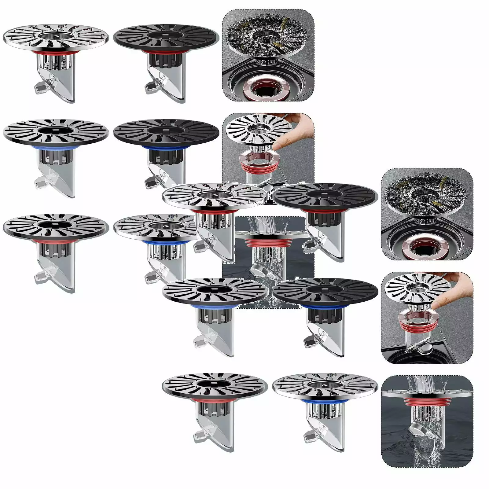 2PCS Universal Stainless Steel Toilet Filter Hot Tub Spa Pool Blocking Proof Household Use