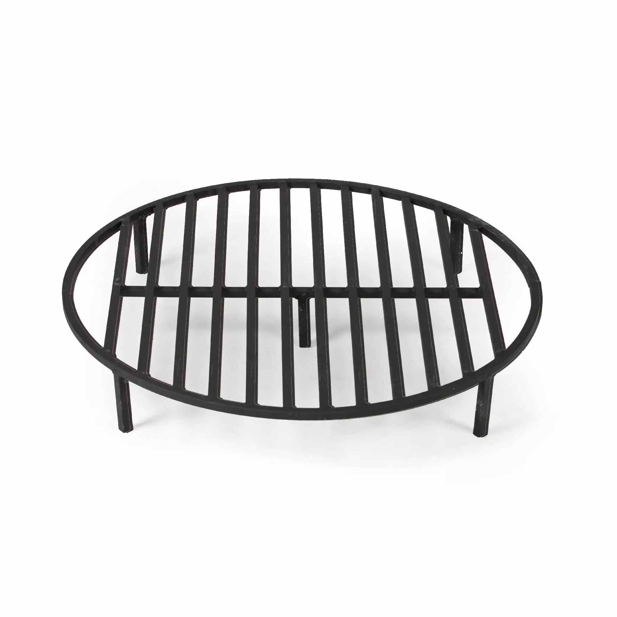 Ash & Ember Round 28.5in Fire Pit Grate Heavy Duty 1/2in Steel Elevated Log Grate