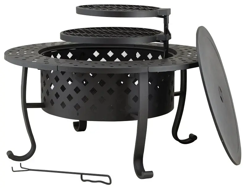 Seasonal Trends FT-97018 Fire Pit Cooking Grate, 36 OAW, 36 OAD, 27-7/8 OAH, Round, Wood Ignition