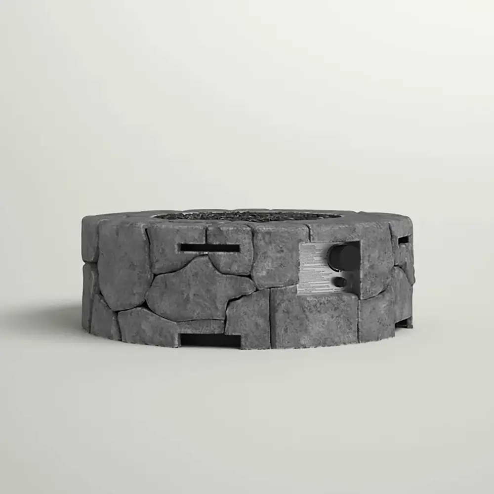 Fiber Reinforced Outdoor Fire Pit - Stone Slate 2-Year Warranty