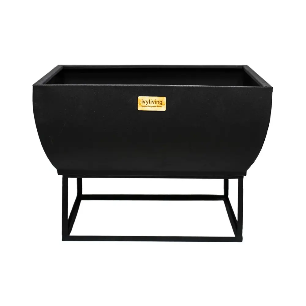 Outdoor Windermere Fire Pit - Ebony Iron Slate Grey