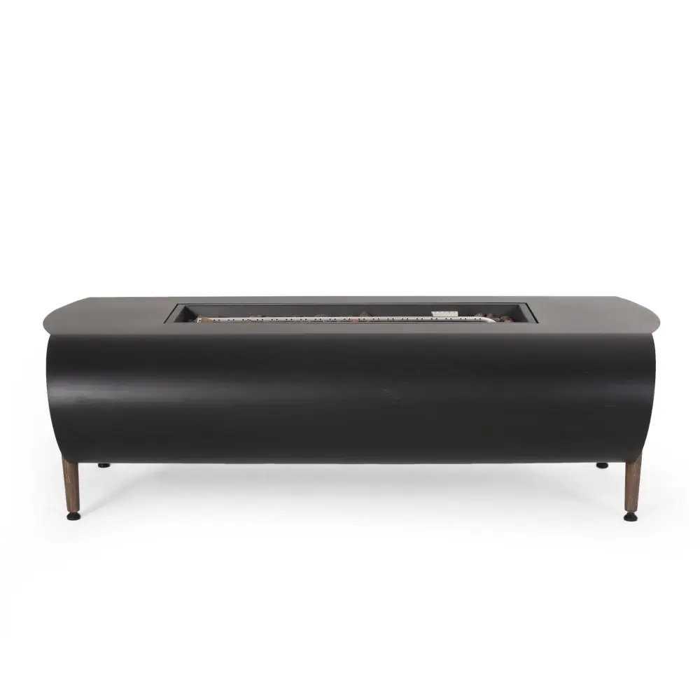 Vernon - Rectangle Fire Pit 50, 000 Btu - Charcoal Gray