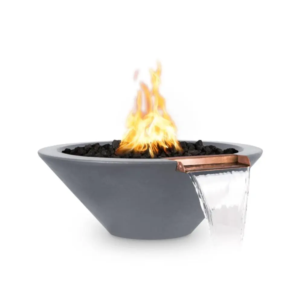 Weather-Resistant Outdoor Plus - Cazo Round Concrete Fire & Water Bowl OPT-RFW