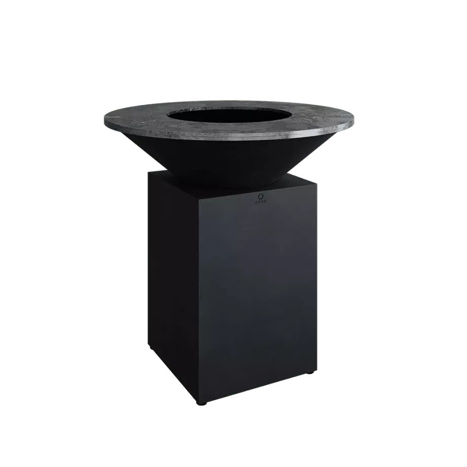OFYR Timeless Black 100 Outdoor Fire Pit Table Cooking Grill