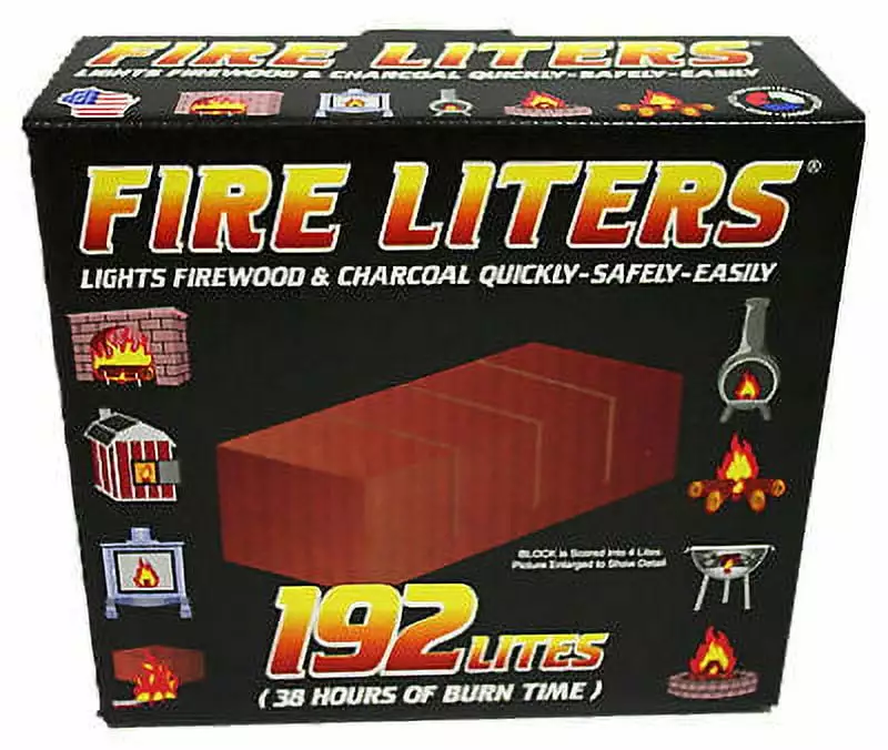 Fire Liters 192 Pack Fireplace Firewood Charcoal BBQ Lighters - Quantity 1