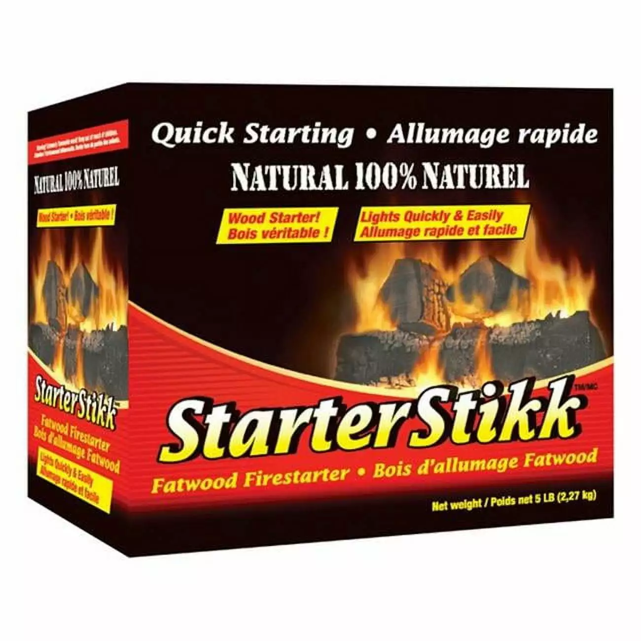 Starterstikk 5 lbs Fatwood Firestarter Camping Fireplace and Outdoor Use PINE MOUNTAIN