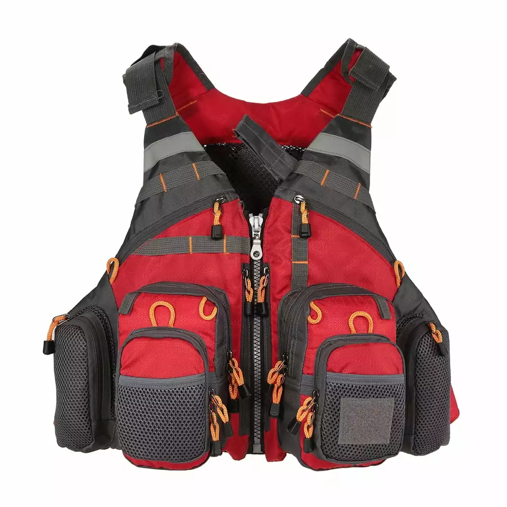 Lixada Outdoor Breathable Padded Fishing Life Safety Jacket 209lb Bearing Swimming Sailing Padded