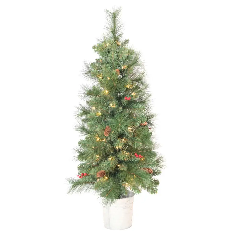 Holiday Bright Lights FSTKT40MUTW Tree Flat Metal 4 Feet Multicolor LED