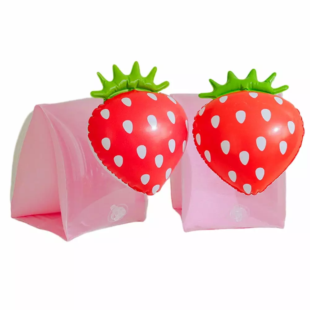 SUNHUFA PVC Buoyancy Water Sleeve Safe Children Durable Outdoor Strawberry A