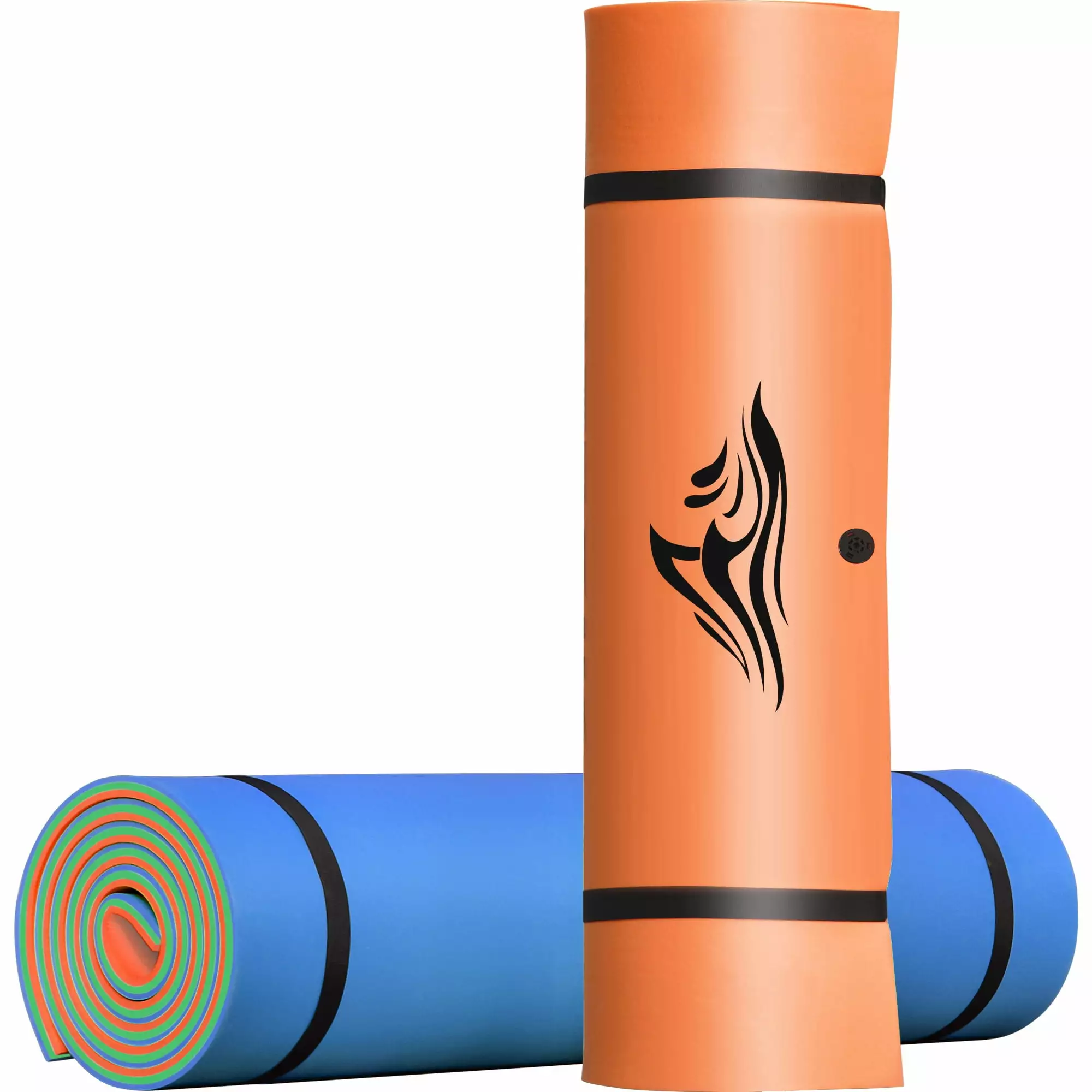 Elitezip 12x6 FT Floating Mat Lake Pool Water 3-Layer XPE Orange Foam Pad Family Outdoor Summer Party 10
