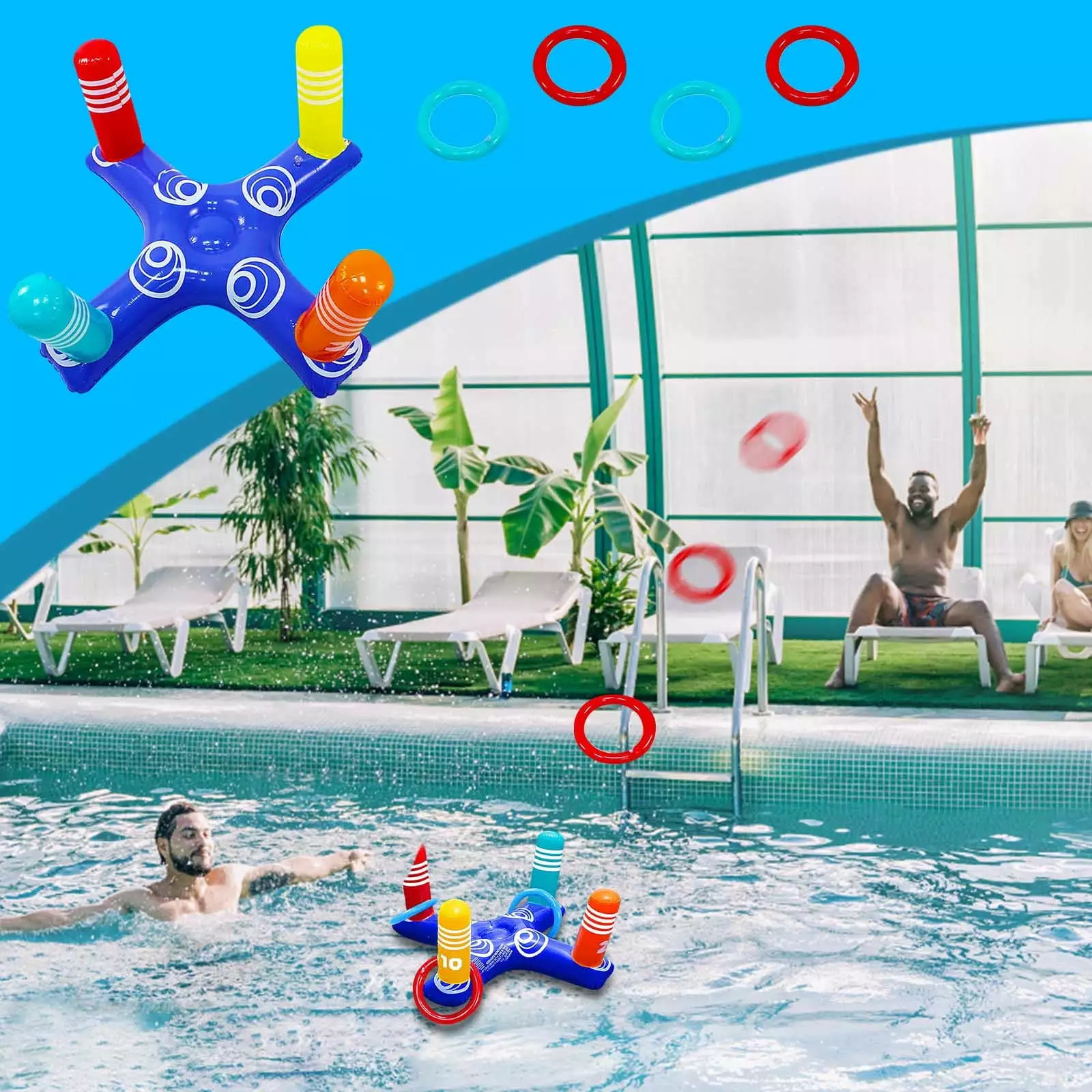 ZToonmas Floating Swimming Pool Play Toys Water Games Inflatable Swimming Pool Throwing Swimming Pool Play Toys