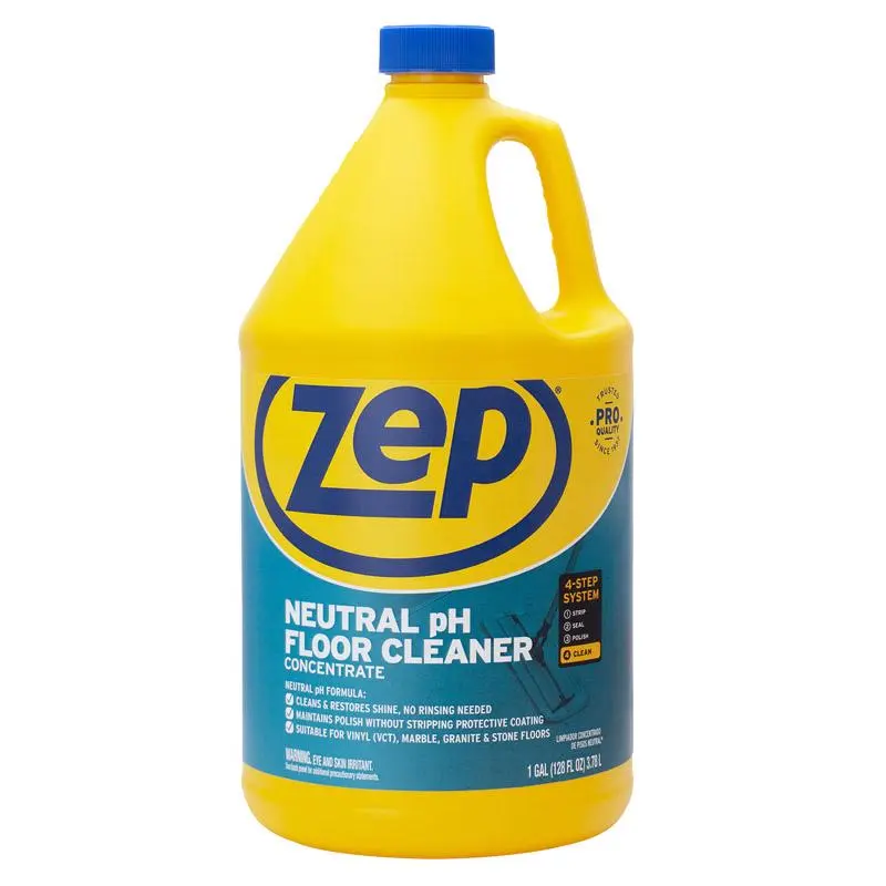 Zep No Scent Floor Cleaner Liquid 128 oz Pack 4 Commercial Cleaning