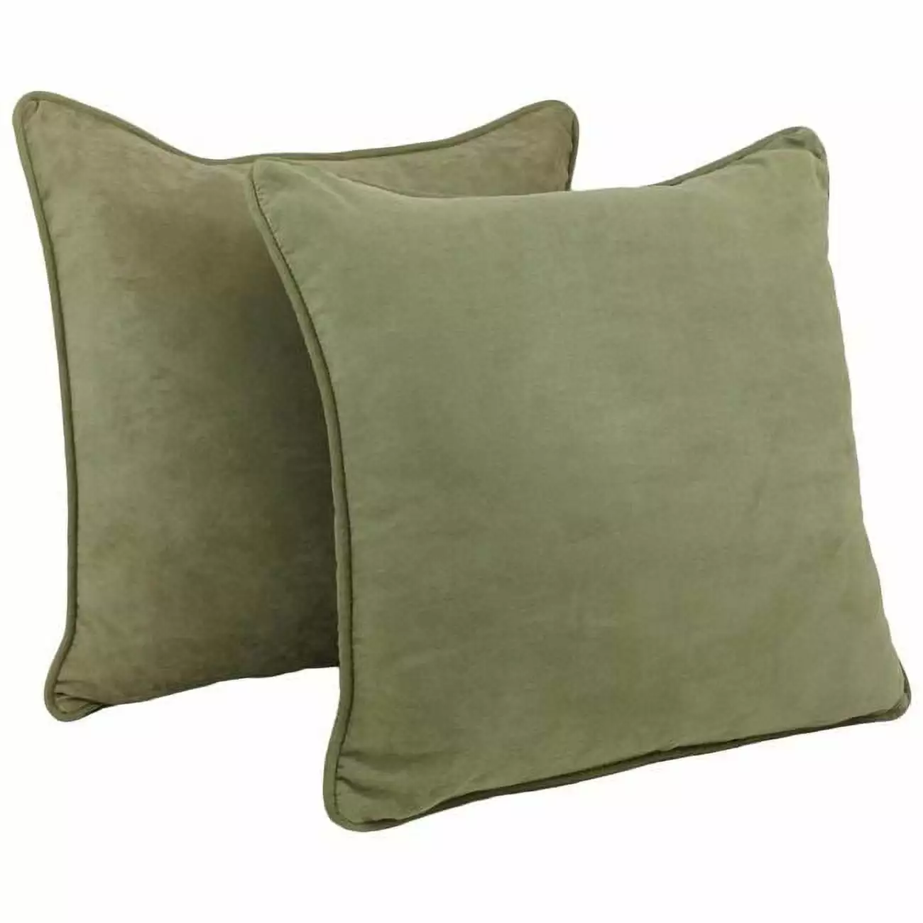 25-inch Double-corded Solid Microsuede Square Floor Pillows Inserts Set 2 Blazing Needles