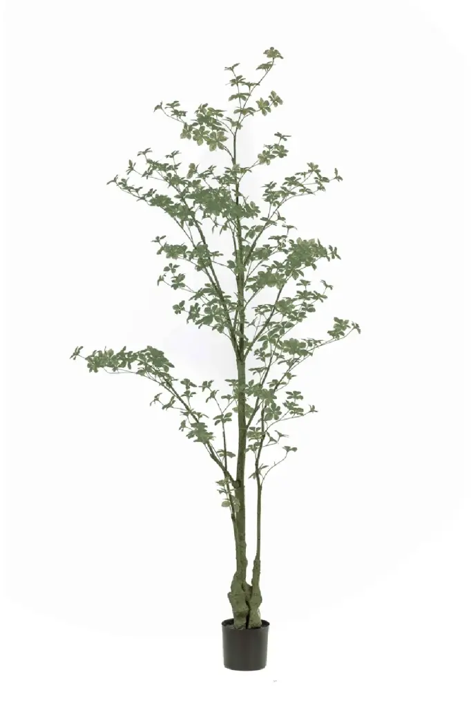 Green Flowering Faux Plant Set 2 Tropaeolum Artificial Flowers Decor