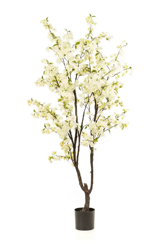 2 Pack Faux White Sakura Trees Artificial Cherry Blossom Home Decor