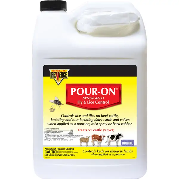 Bonide 46430 Revenge Pour-On Fly & Lice Control Ready to Use 1-Gallon