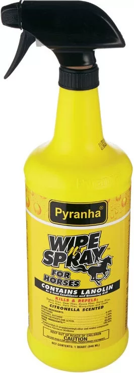 Pyranha Wipe N Spray Fly Repellent 1 Quart Effective Insect Control