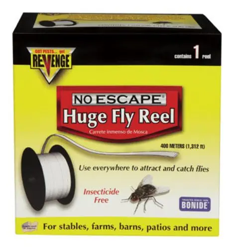 Bonide 46140 Revenge Huge Fly Reel 1300' Fly Trap Outdoor Use