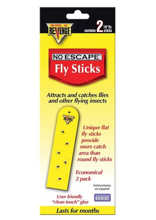 Bonide 46190 Revenge Fly Stick 10 Count 2 Pack Effective Fly Control